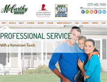 Tablet Screenshot of mccarthyhomeservices.com